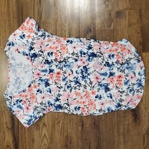 Womens Motherhood Maternity floral shirt with ruching size M